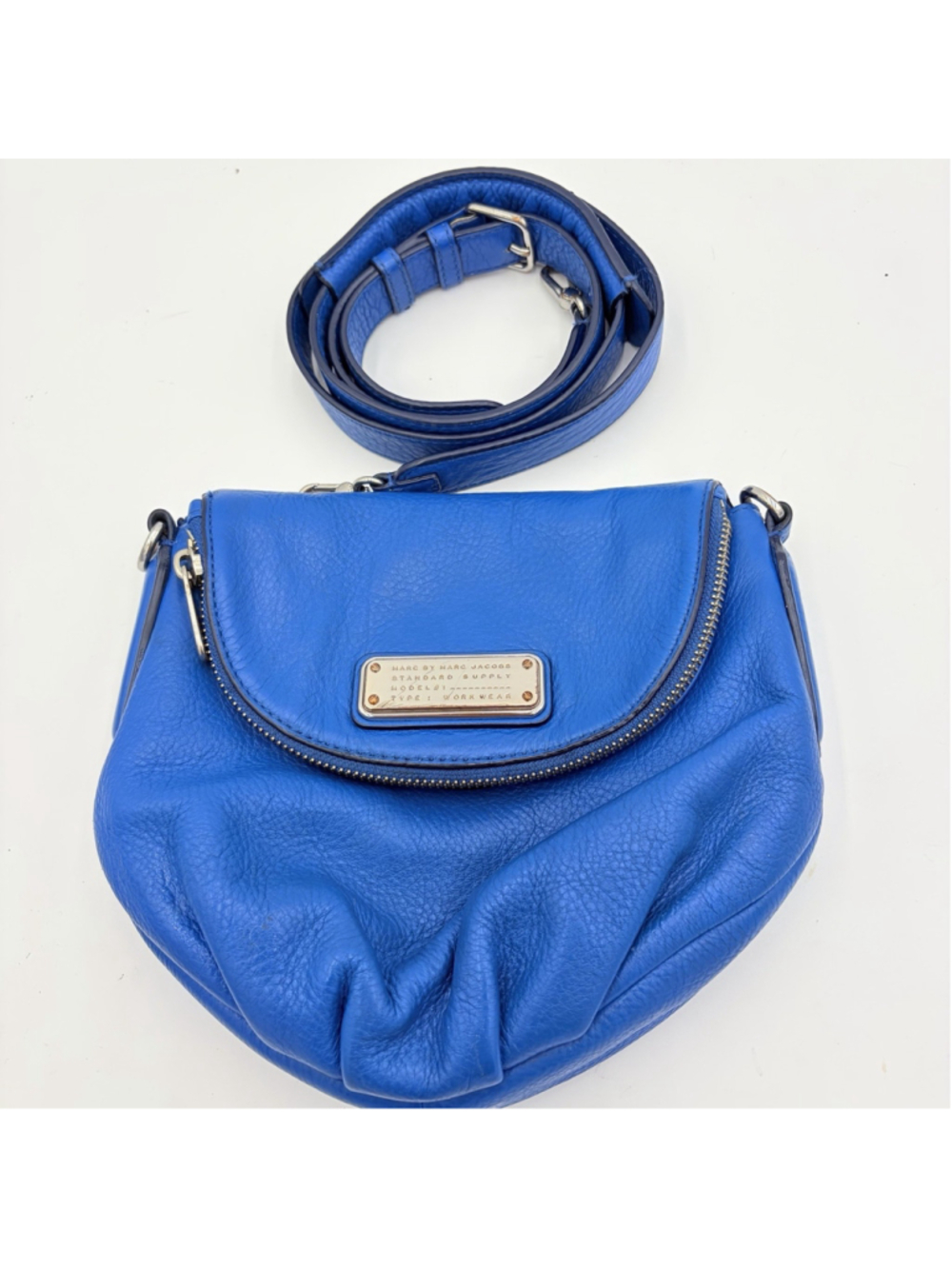 Marc by Marc Jacobs Blue Leather Crossbody Bag Standard Supply